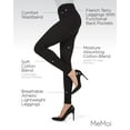 thumbnail image 3 of MeMoi French Terry Cotton Blend Yoga Pants - Womens - Female (Medium/Large, Black), 3 of 7