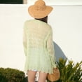 thumbnail image 2 of Women's Crochet Cardigan Casual Lightweight Long Sleeve Open Front Cardigans- Small ,Green, 2 of 6