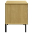 thumbnail image 3 of vidaXL Shoe Rack with Metal Legs Brown 106x35x45 cm Solid Wood OSLO, 3 of 4