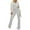 White, variant on Miluxas Womens 2 Piece Outfits Sweatsuit Set Oversized Zip Sweatshirt Wide Leg Sweatpants Lounge Set Tracksuit White 2(XS)