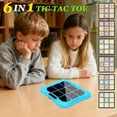 thumbnail image 6 of Rechargeable 6-in-1 Electronic Tic Tac Toe Game, Upgraded Handheld Digital Puzzle Game Console with Mute, Perfect Back-to-School Gift for Kid, Blue, 6 of 10