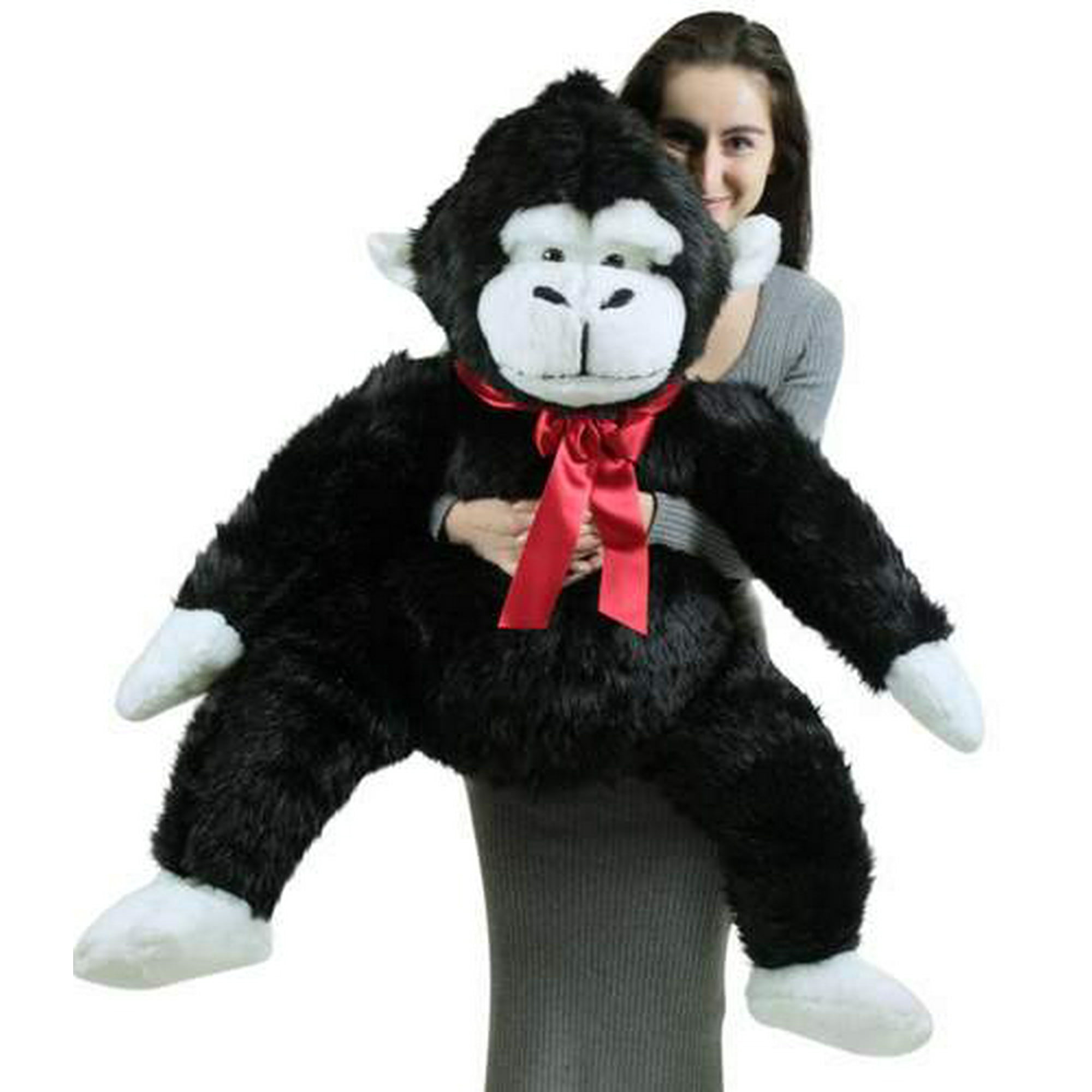 American Made Giant Stuffed Monkey 40 Inch Soft Black Big Stuffed Gorilla Made in USA Walmart