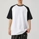 thumbnail image 5 of Blusas y camisas de manga corta y cuello redondo para hombre, blusas casuales de bloque de color con mangas raglán y cuello redondo conciso para hombre., 5 of 5