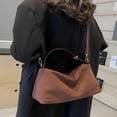 thumbnail image 2 of GASTROPOD 2026 New Suede Bag Slouchy Shoulder Bag for Women Crescent Satchel Crossbody Purse Brown Suede Bag Work Tote Handbags, 2 of 7