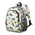 thumbnail image 2 of Tractor and Haystacks White Pattern Backpack for School, Cute School Bag with Adjustable Shoulder Straps and Padded Back, 15"x11.42"x5.5", 2 of 5