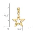 thumbnail image 2 of 10k Gold Cut-out Star 2-d and High Polish Charm 17x13mm Wide Pendant Necklace for Women - .6 Grams, 2 of 2