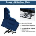 thumbnail image 6 of HSUNNS Oversized Power Lift Recliner Chair for Elderly, Big and Tall Adults, 26" Wide Seat with Massage and Heat, 2 Cup Holders and Side Pocket, Electric Reclining Chair for Living Room, Blue, 6 of 12