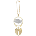 thumbnail image 1 of America USA Map City Wordcloud Car Keychain Angel Wing Pendant, 1 of 4