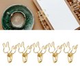 thumbnail image 4 of Binder Clips, Hollowed Cute Cartoon Sturdy Metal Small Binder Clips Rabbit Shape  For Office ANGGREK Oro, 4 of 8