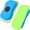 Blue, variant on 2 Pieces Microfiber Dustless Chalk Eraser Magnetic Chalkboard Cleaner Multipurpose Cleaning Duster Washable Reusable Eraser for Markers, Chalk, Home, Classroom and Office (Blue and Green)