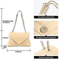 thumbnail image 5 of Bolsos cruzados para mujer, ligeros, con correa de cadena ajustable y acolchados, de diseñador, para el hombro, color albaricoque, 5 of 5