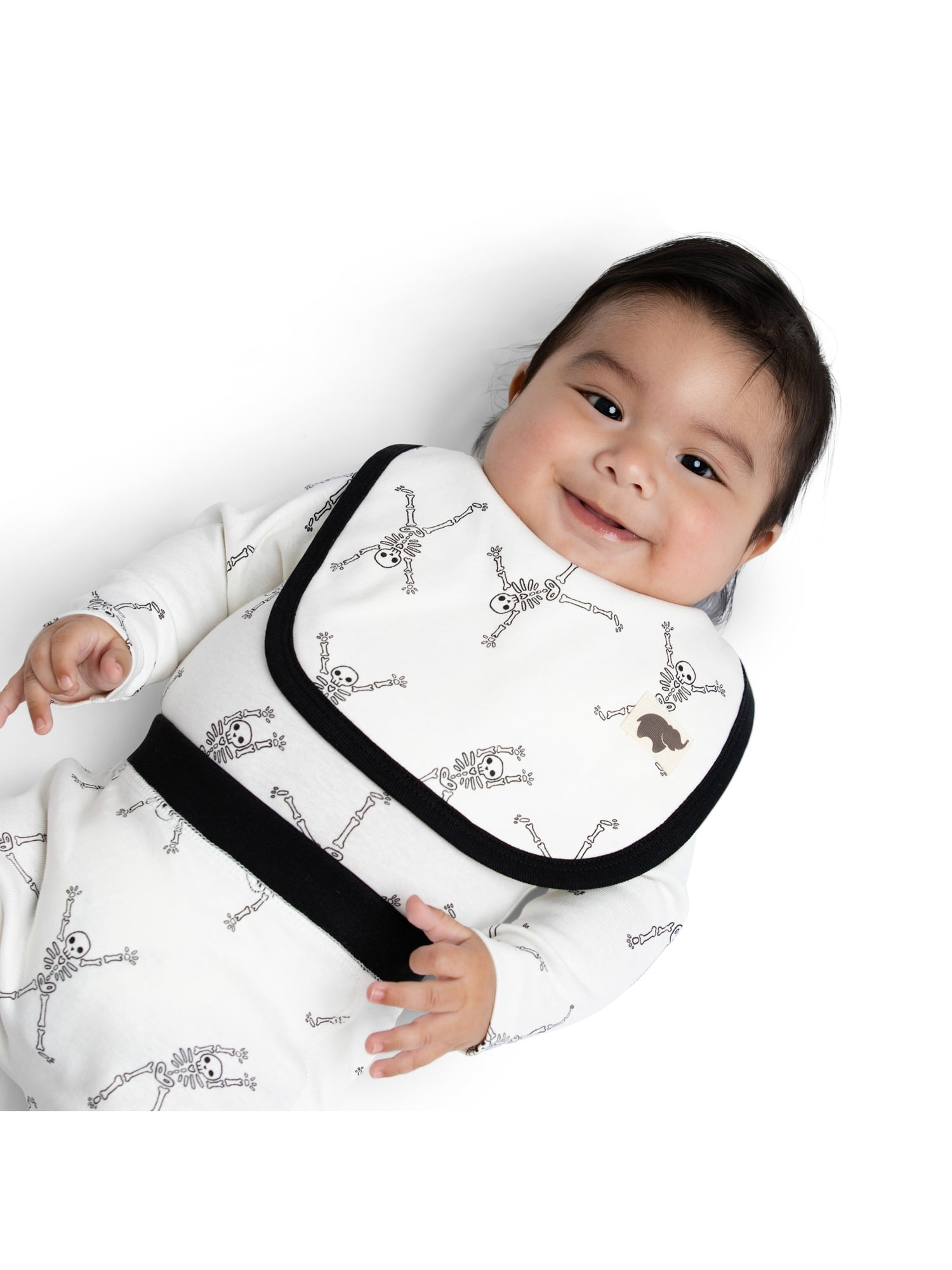 M+A by Monica + Andy Organic Cotton Gender Neutral Halloween First Moves Bodysuit + Groove Pant + Bib Set, Sizes Newborn -24 Months