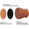 thumbnail image 4 of Brown4PCSChair Fundas para piernas con fondo de fieltro Almohadillas protectoras para pies de muebles de silicona suave, 4 of 5