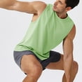 thumbnail image 6 of Cmfcve Men's Summer Tank Top Elastic Breathable Muscle Tank Top Crew Neck Sleeveless Under Vest, 6 of 7