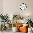 thumbnail image 3 of Classic Round Wall Clock With Thermometer Hygrometer - Waterproof Silent Outdoor Clock, 3 of 5