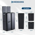 thumbnail image 7 of 16 Gallon Triple Compartment Trash Can, Stainless Steel Step Pedal Recycling Bin, 3 Removable Inner Buckets, Black, 7 of 7