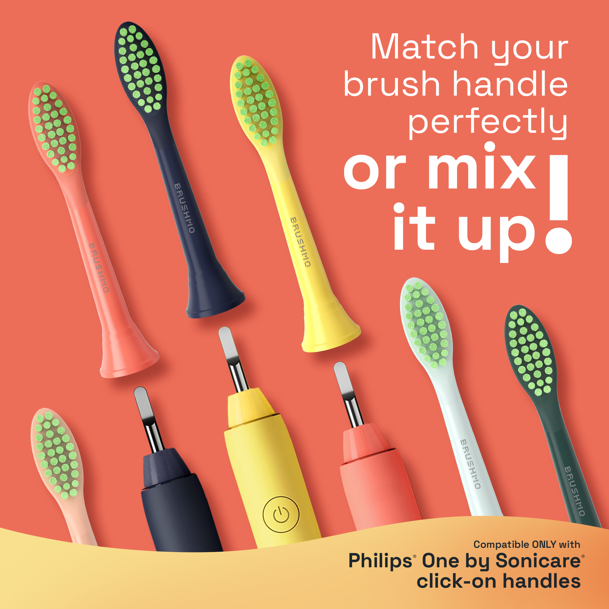 Brushmo Replacement Toothbrush Heads for Philips ONE, 4-Pack photo 4