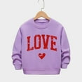 thumbnail image 5 of ATOGUTA Girl's Sweatshirts Kids Casual Long Sleeve Loose Valentine's Day Tops Comfy Lightweight Pullovers Size 2T-12, Purple, 5 of 5