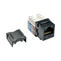 Tripp Lite Cat6/cat5e 110 Punch Down Keystone Jack - Modular Insert - Rj-45 - Black - Taa Compliant (pack Of 10)