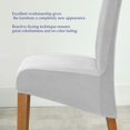 thumbnail image 4 of Velvet Large Chair Covers for Dining Room, Soft Stretch Seat Slipcover for Large Dining Chair, Washable Removable Parsons Chair Protector Set of 1,Light Gray, 4 of 7
