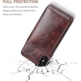 thumbnail image 6 of REQO iPhone Xs Wallet Case iPhone X Wallet Case Credit Card Holder, Premium Leather Kickstand Durable Shockproof Protective Cover iPhone X/Xs 5.8 Inch(Brown), 6 of 7