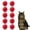 Red, variant on 10PCS Green Puff Ball Cat Toy, Large Glitter Sparkle Puff Ball Toy for Cats