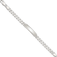 thumbnail image 3 of 925 sterling silver engraveable curb link name bar identification id bracelet, 3 of 5
