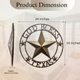 thumbnail image 3 of BestGiftEver Metal Star Outdoor 24" Circle with God Bless Texas Sign | Rustic Texas Decor & Wall Decoration | Perfect Texas Wall Art & Gift for Country Home Enthusiasts, 3 of 9