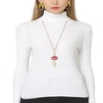 thumbnail image 1 of Chemise à Manches Longues pour Femmes Décontractée Couleur Unie Thermique Col Roulé Chemises Blouse Noir 3TG, 1 of 3