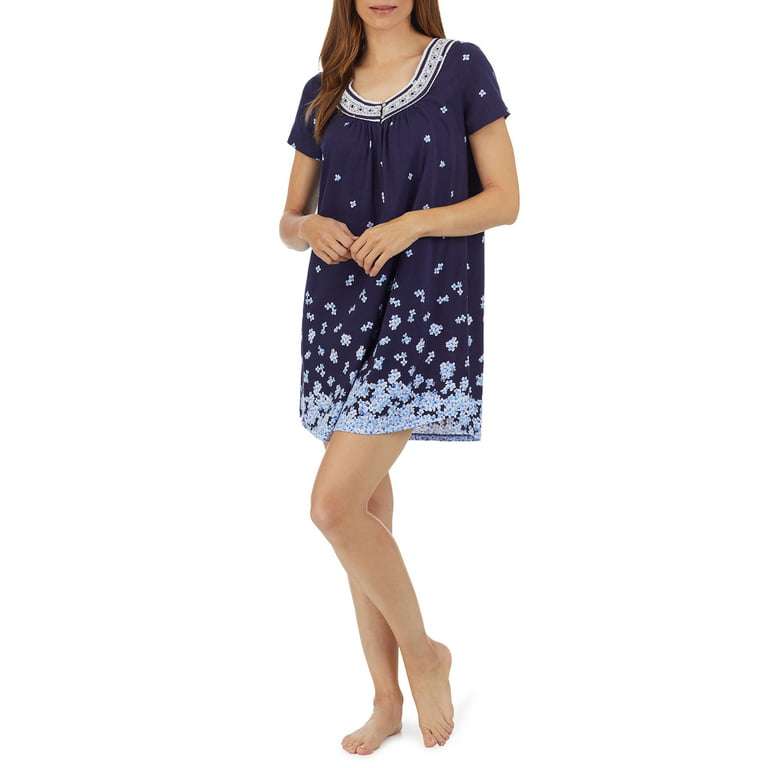 Carole Hochman Women's and Women's Plus Knit Short Sleeve Nightgown 