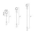 thumbnail image 4 of Cadena extensora de collar de plata de ley 925, 3 unidades (2,5, 5, 7,5 cm), 4 of 7