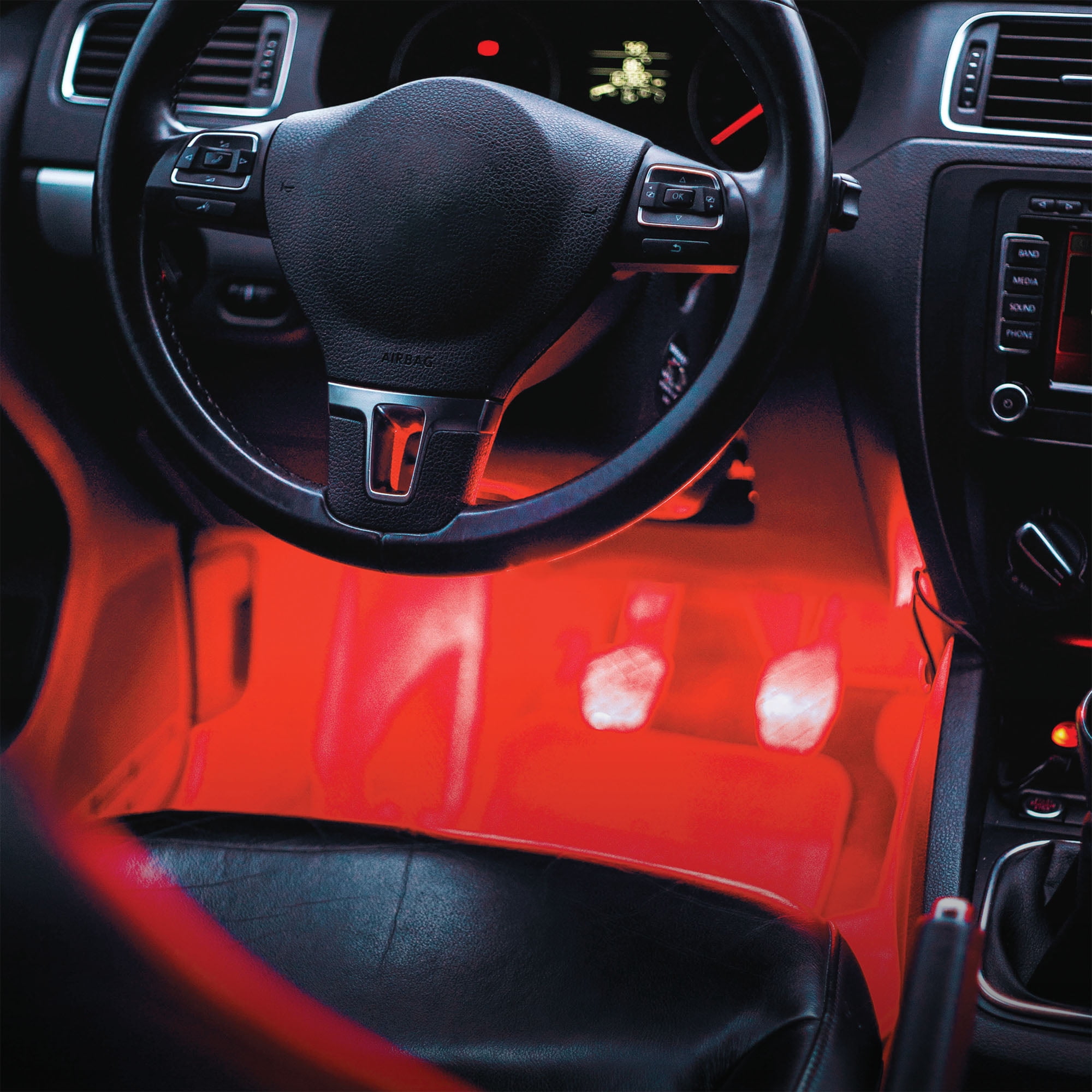 Alpena Ultraglowz Red LED Light Strips Interior Exterior Starter Kit, 2 x 12", 12V