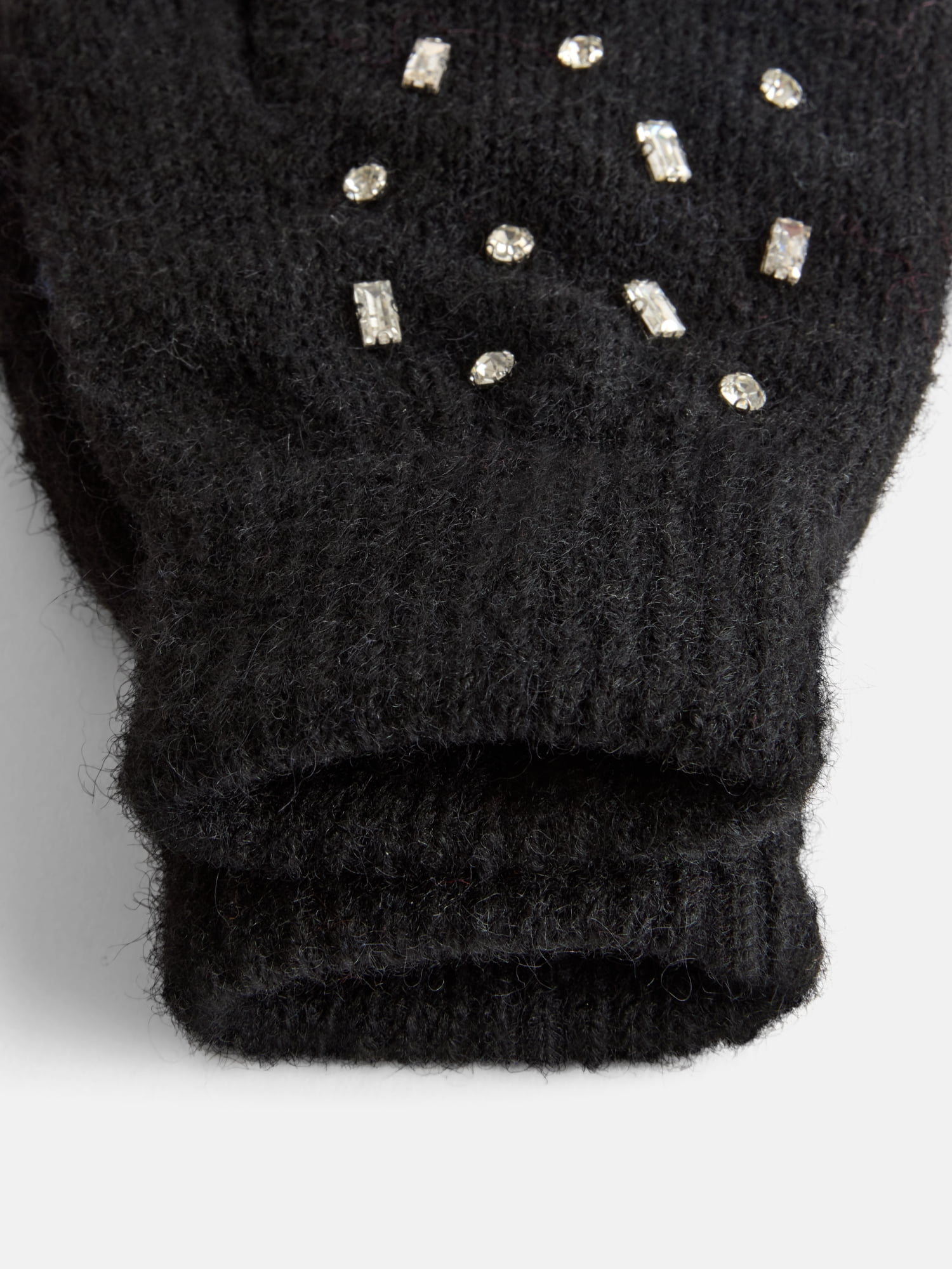 Free Assembly Women's Beanie Glove Set, Black Soot
