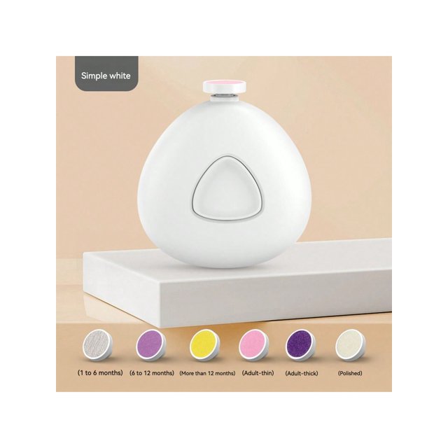 1set Mini Electric Nail Polisher With 1pc No.7 Battery For Home Use, Suitable For Baby And Children Nail Trimming, Comes With 6pcs Small Grinding Head