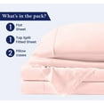 thumbnail image 3 of California King Size 32" Split Top Flex Head Sheet Set - 100% Egyptian Cotton, 600 Thread Count, Adjustable Bed, 4-Piece Set, 18" Deep Pockets Color Pink Solid, 3 of 5