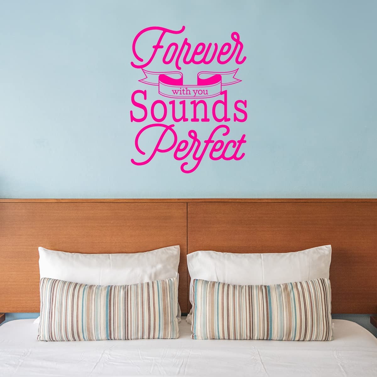 VWAQ Forever with You Sounds Perfect Wall Decal Love Quotes Decor