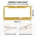 thumbnail image 7 of Aluminum License Plate Frame 2 Pack Car Exterior Accessory Car Tag Holder for Front Rear Plates Cars Decor Honey Jars and Bees Pattern, 7 of 7