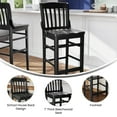 thumbnail image 4 of BizChair School House Back Black Wood Restaurant Barstool, 4 of 9
