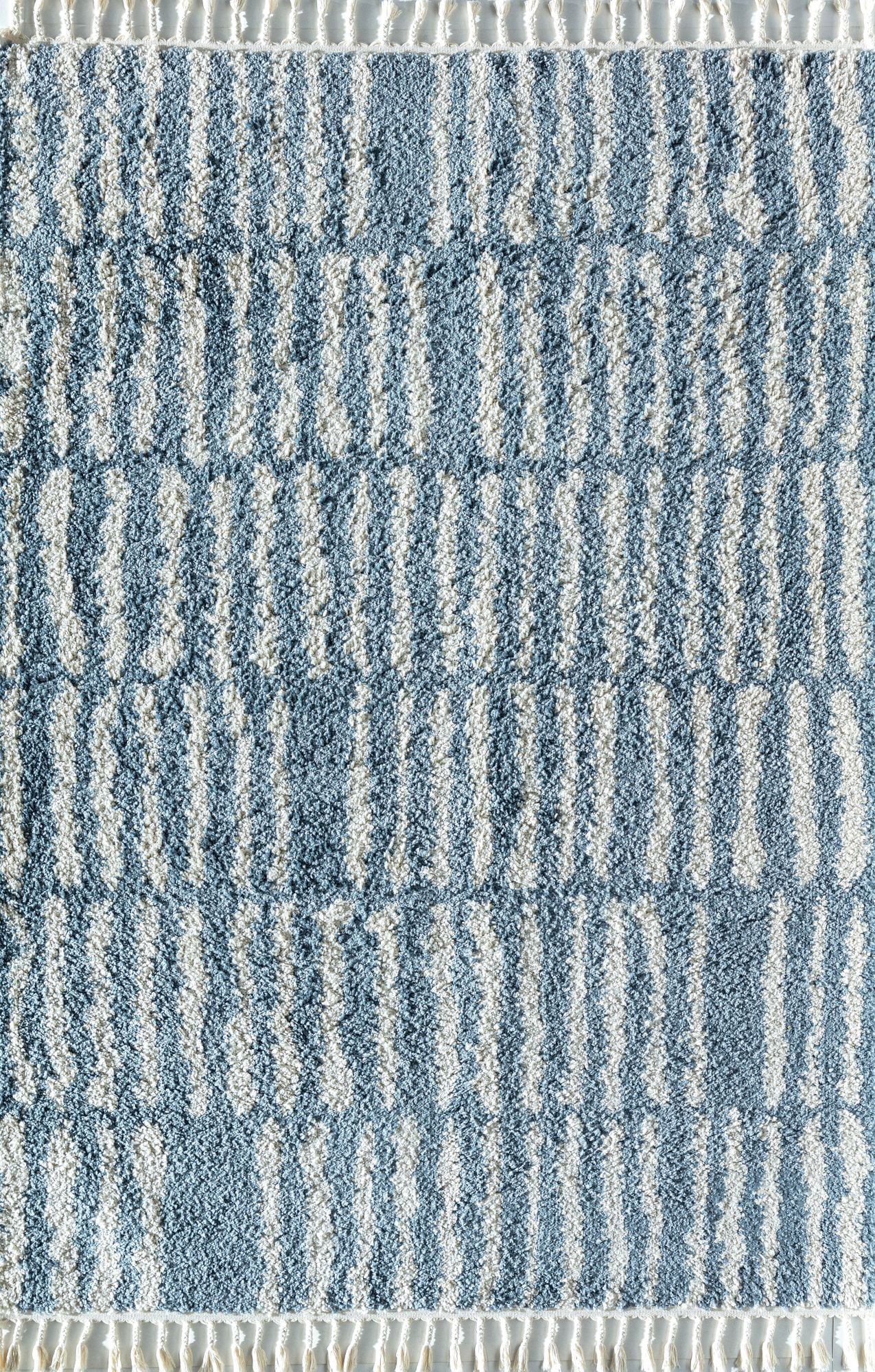 Rugs America BT30C Shallow Waters Geometric/Stripe Modern Blue Area Rug, 2'6" x 8'