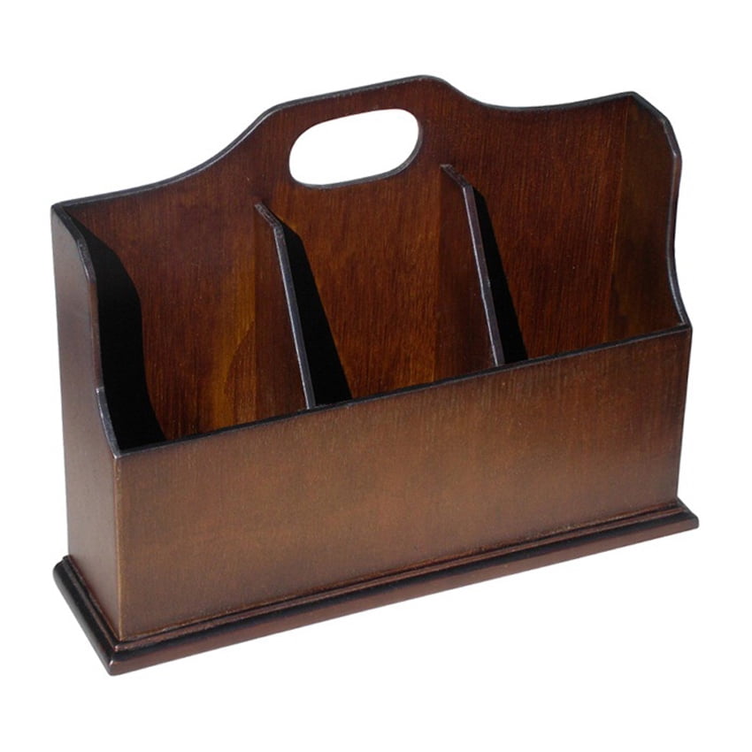 Handmade Solid Mahogany Wood Envelope Box Desk Organizer