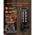 thumbnail image 4 of VEVOR Mechanical Keyless Entry Door Lock, 2.0 Code Upgrade, 4-7 Digits Code, Double-Sided Push Button Combination Mechanical Keypad Door Knob, Auto Locking, for Indoor or Outdoor, Oil-Rubbed Bronze, 4 of 9