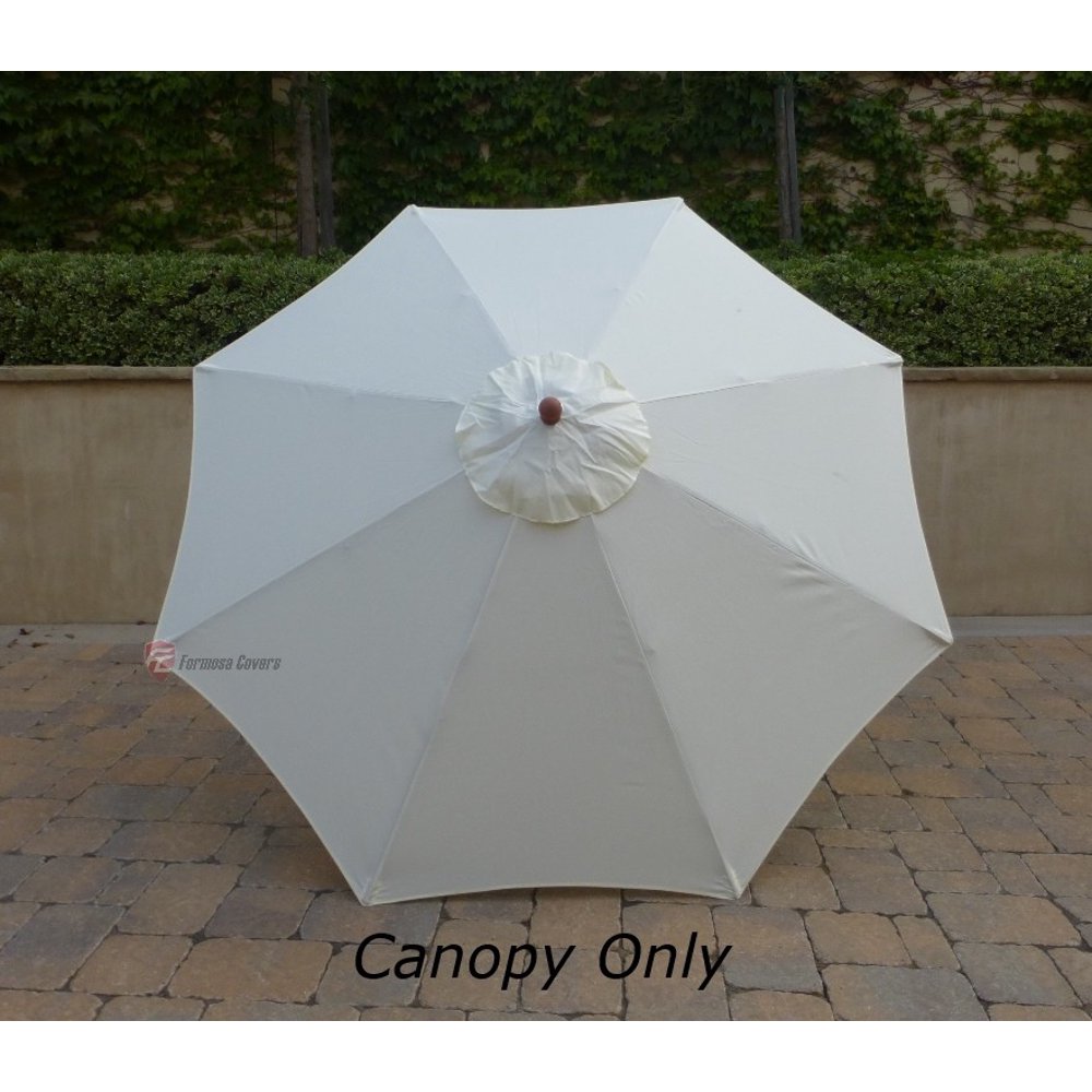 Formosa Covers 9ft Umbrella Replacement Canopy 8 Ribs in Off White