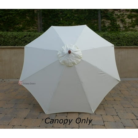 Formosa Covers 9ft Umbrella Replacement Canopy 8 Ribs in Off White (Canopy Only)