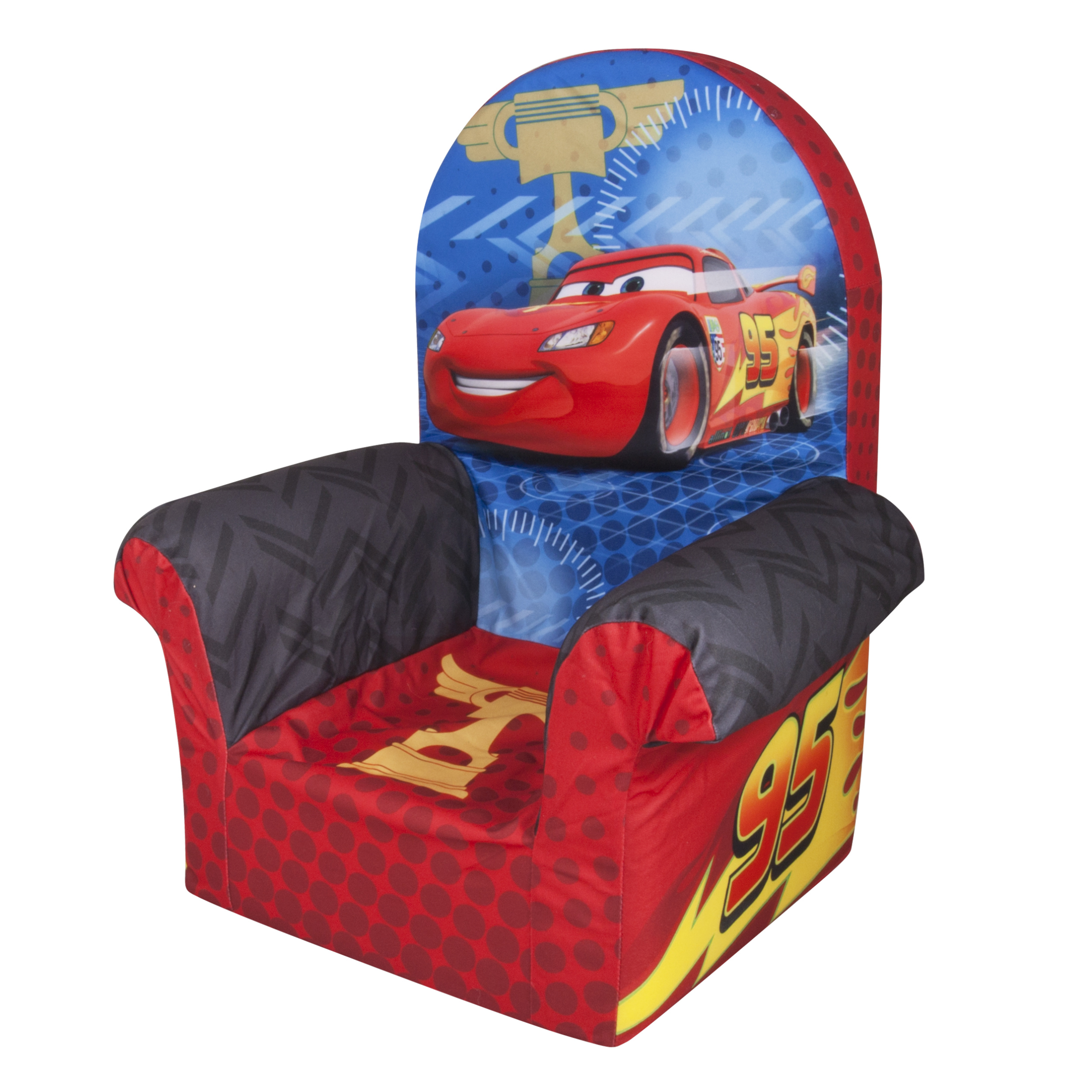 Marshmallow Furniture, Children's Foam High Back Chair, Disney/Pixar Cars 2 High Back Chair - image 3 of 4