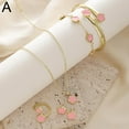 thumbnail image 1 of Five-Leaf Clover Jewelry Set For Women, Simple Oil-Dropping Lucky Flower Necklace, Versatile Hand Jewelry, Earrings, 5-Piece Set, 1 of 1