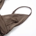 thumbnail image 5 of Wang6 Ribbed Cropped Camisole Tops for Women Sleeveless Deep V Neck Spaghetti Strap Cami Tops Tshirts Causal Slim Summer Tops Tees Brown M, 5 of 8