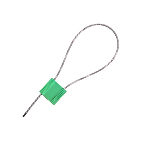 Secure Cable Ties 12 Inch Green Blank Pull Tight Stainless Steel Cable Seal with 2.5mm wire - 50 Pack