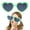Green, variant on Funny Oversized Heart Shape Sunglasses, Hot Pink Heart Glasses, Retro Heart Sunglasses Womens, Novelty Fun Heart Sunglasses for Men, Women Fashion Heart Sunglasses 1Pcs