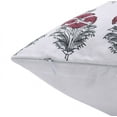 thumbnail image 3 of Fabdivine Handmade Thick Cotton Pillow Cover 16x16 White Red Floral Boho Accent Retro Cushion, 3 of 5