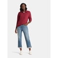 thumbnail image 3 of Time and Tru Women's Half Zip Fleece Sweatshirt, Sizes XS-XXXL, 3 of 5